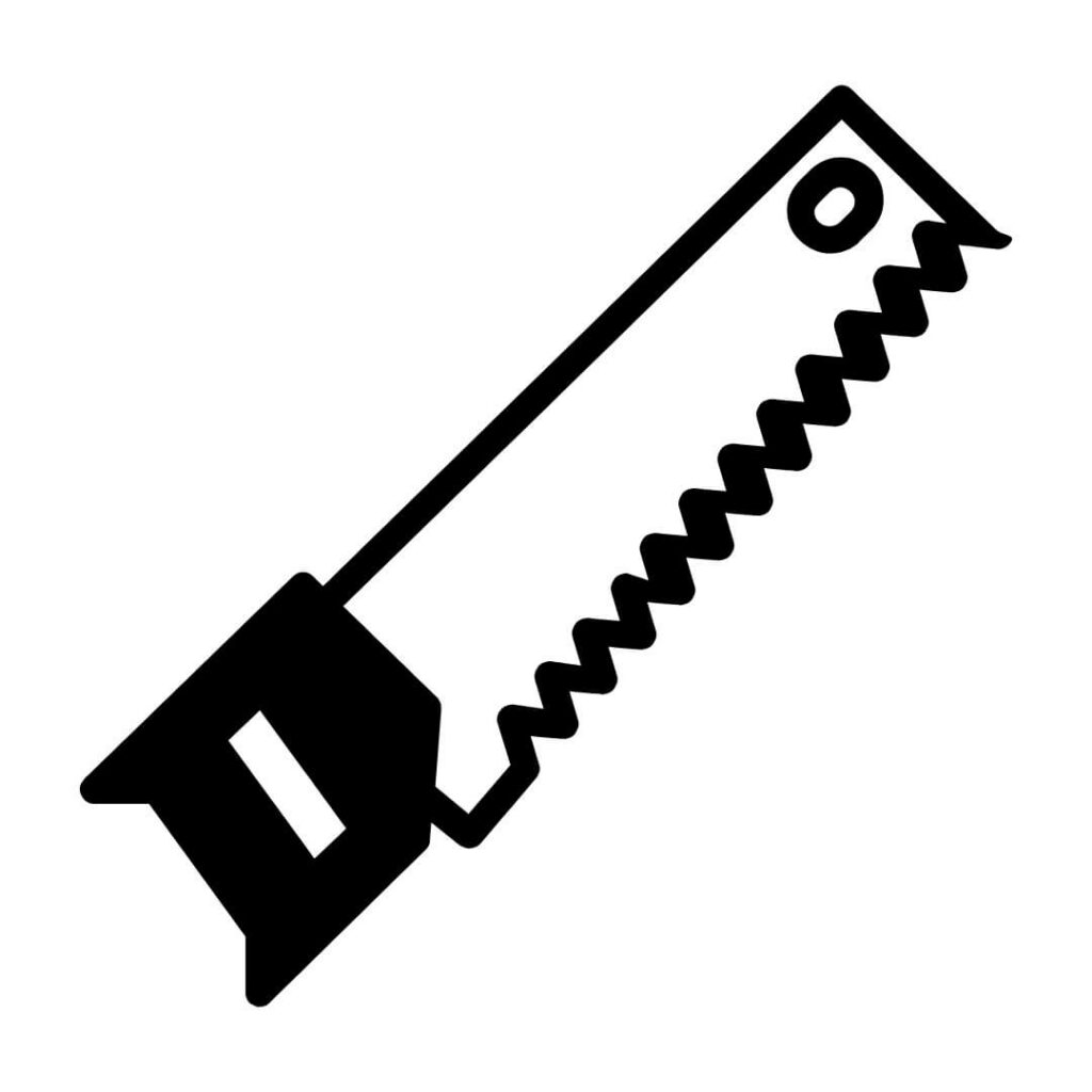 Illustration einer Säge, symbolisch für den Handwerksberuf Tischler und Schreiner