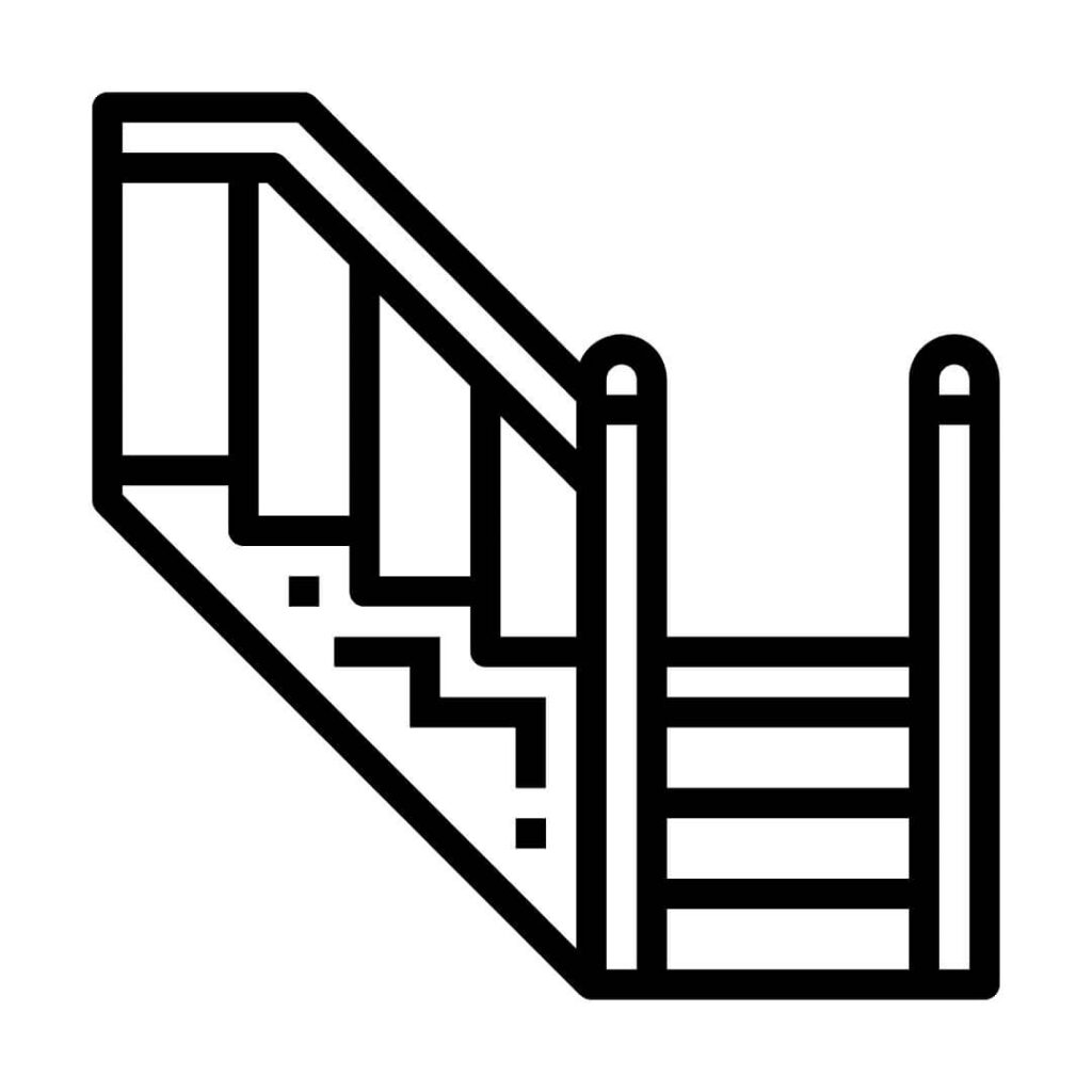 Illustration einer Treppe, symbolisch für den Handwerksberuf Treppenbau